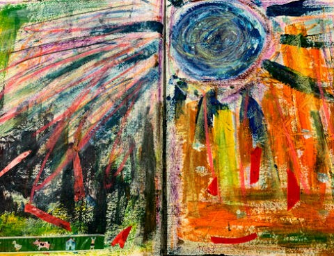 Art journal sun